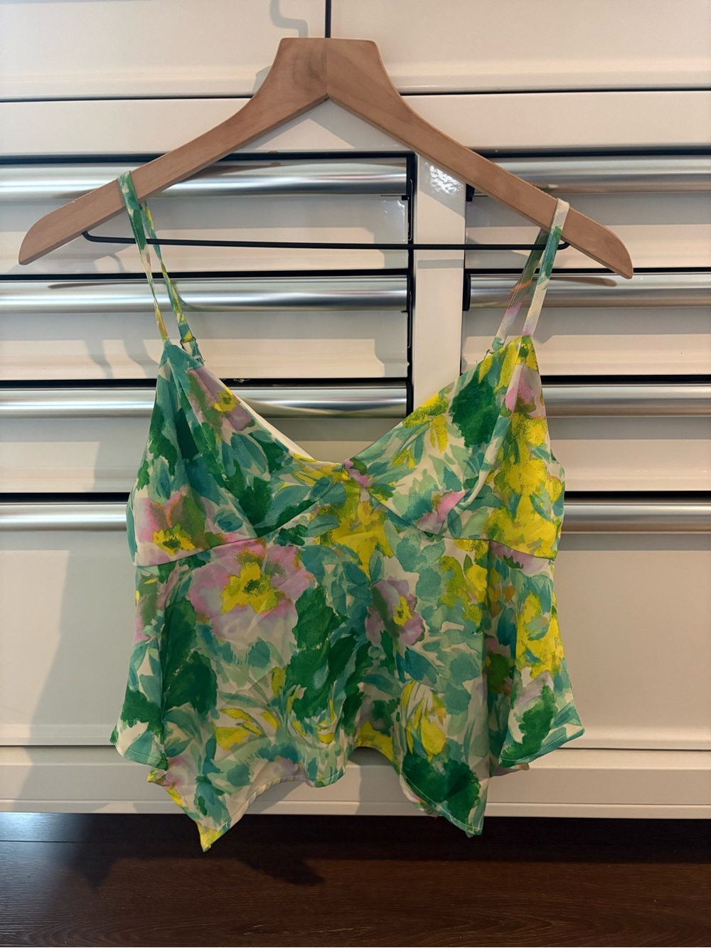 wild fable Floral Watercolor Cami Tank Top - Green, Yellow, Pink